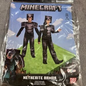 Minecraft Netherite Armor Kids Costume - Black and Gray